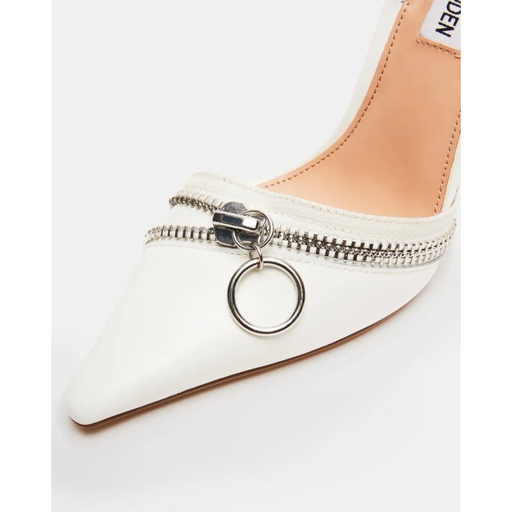Steve Madden Dipper Ice Leather Slingback Heels Pointed Toe NWB 8 - Picture 4 of 8